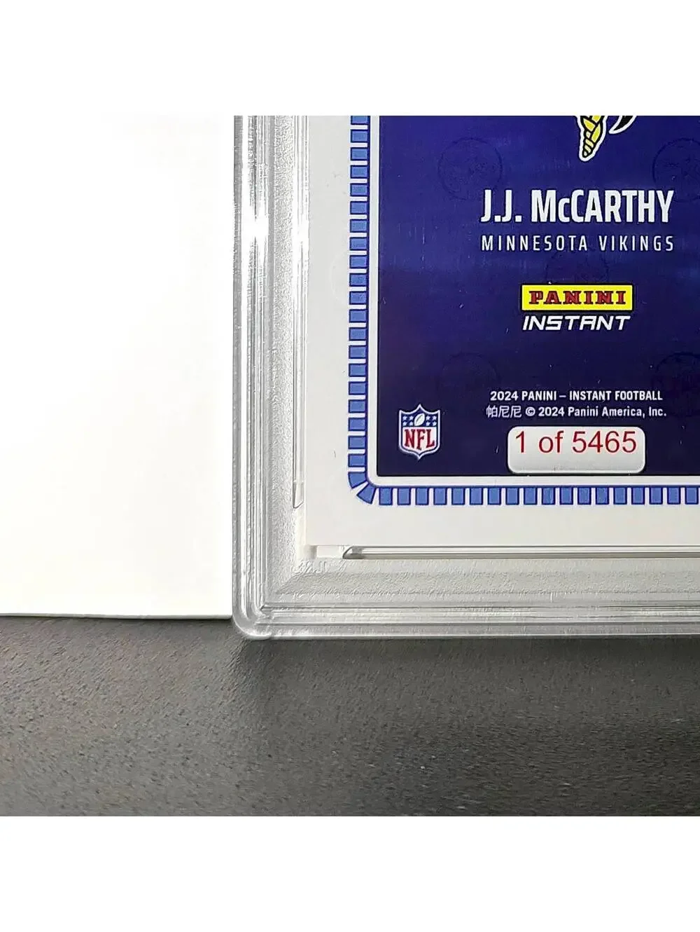 J.J. McCarthy 2023 Panini Instant Draft Night #NFLDN-1 PSA 9 Mint